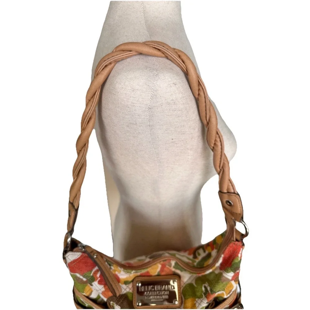 Relic Brand Collection Purse Handbag Canvas Orange Yellow Green Floral Camo